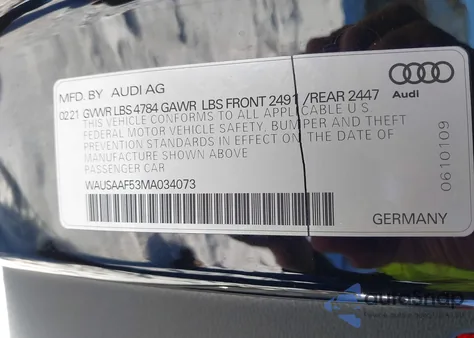 2021 Audi A5 Premium 45 Tfsi Quattro S Tronic z USA, uszkodzony, nr VIN WAUSAAF53MA034073